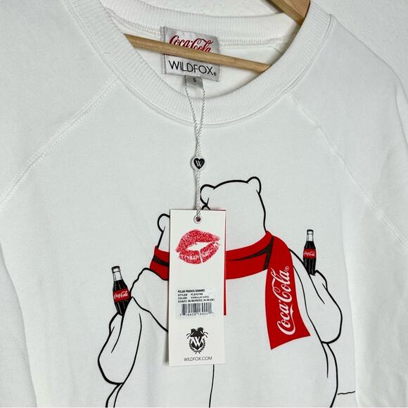 Wildfox Coca-Cola Polar Crewneck Sweatshirt Small - Picture 5 of 6